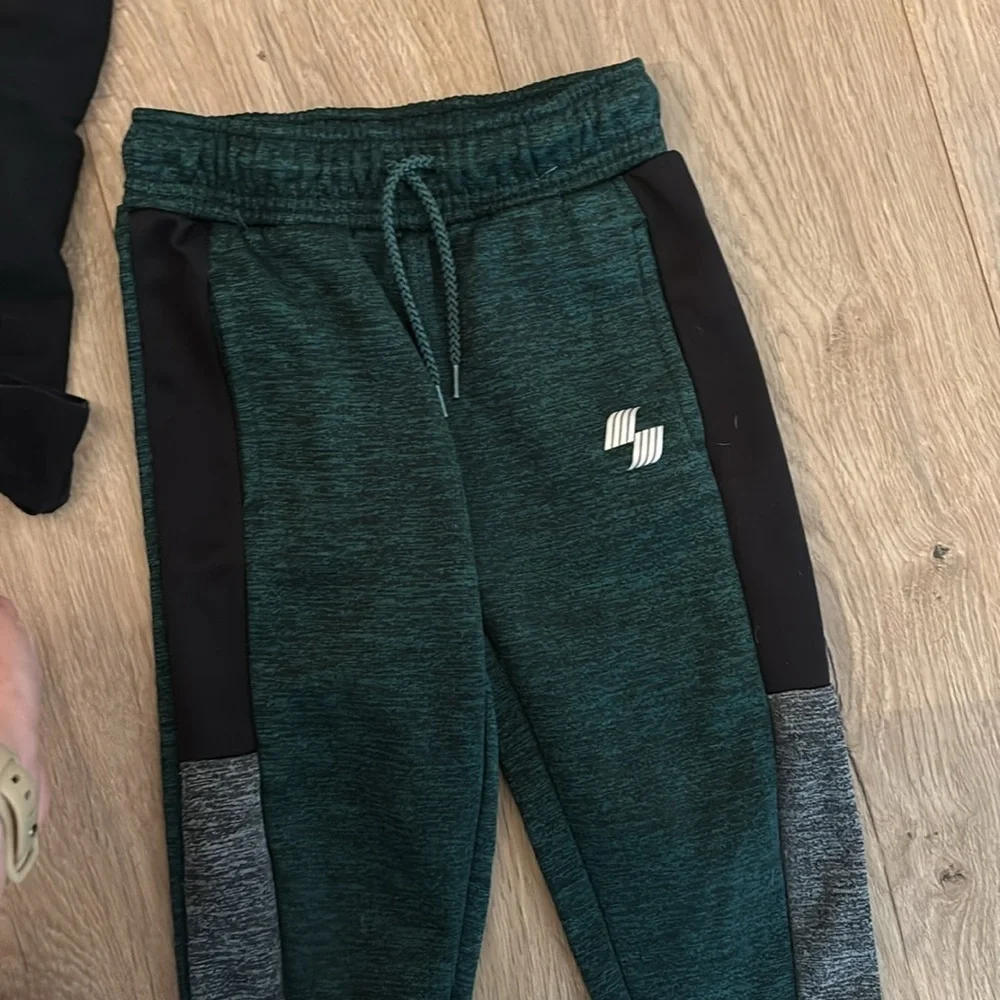 The Children's Place Black and Green Jogger Sweatpants